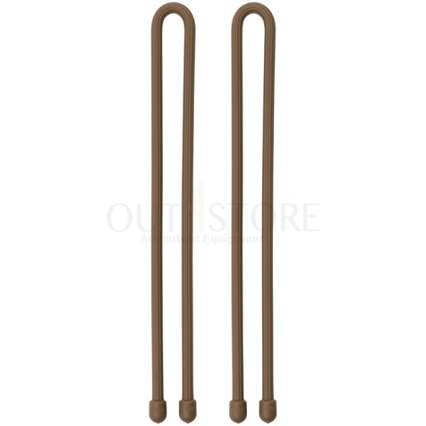 Nite Ize Gear Tie Reusable Rubber Twist Tie 2 Pack 12 Inch - Coyote