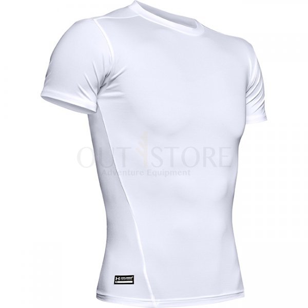 Under Armour Mens Tactical HeatGear Compression T-Shirt - White - 2XL