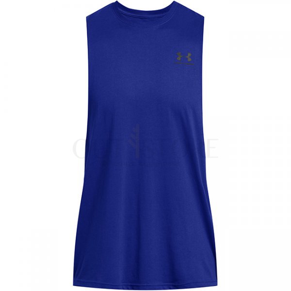 Under Armour Mens Sportstyle Left Chest Cut-Off Tank - Royal - XL