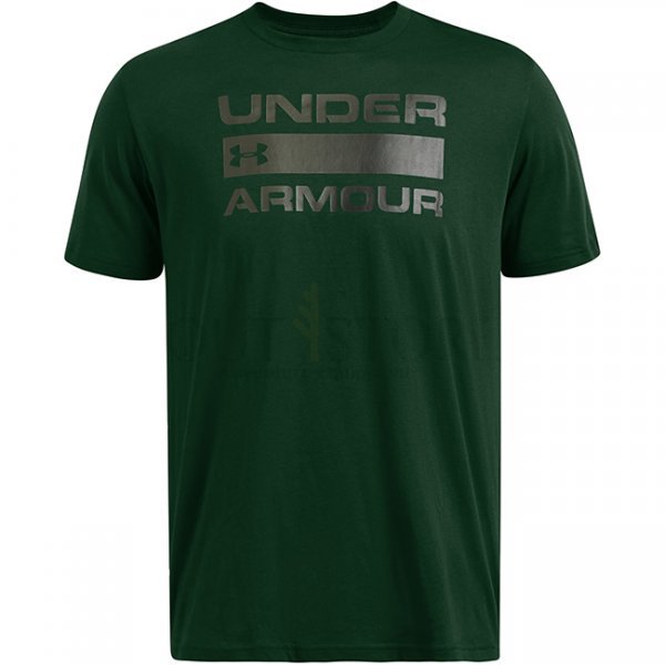 Under Armour Mens Team Issue Wordmark Short Sleeve - Forest Green / Baroque Green - 2XL