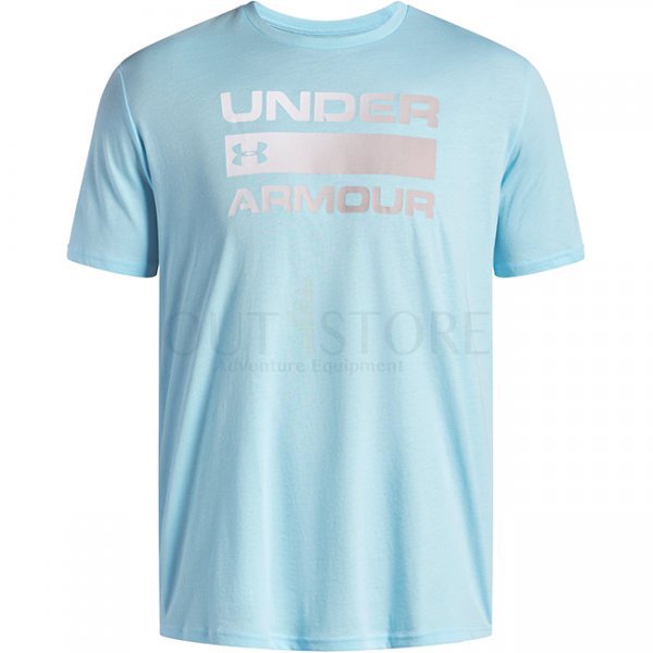 Under Armour Mens Team Issue Wordmark Short Sleeve - Stream / White - 2XL