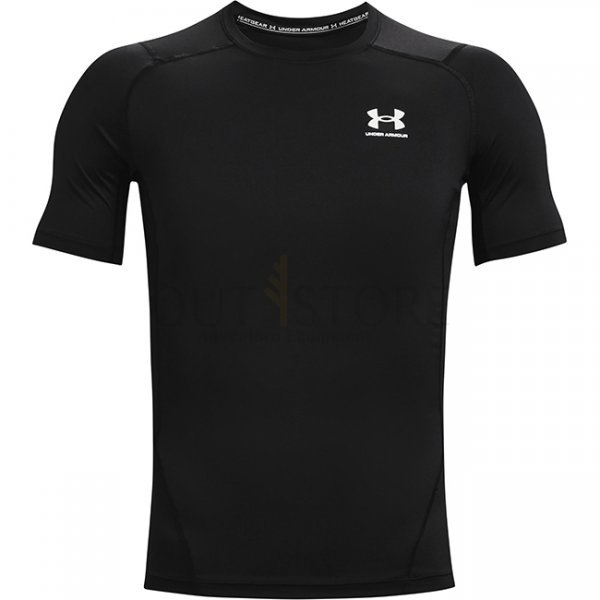 Under Armour Mens HeatGear Compression Short Sleeve - Black - 2XL