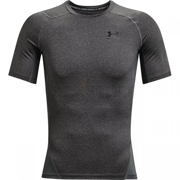 Under Armour Mens HeatGear Compression Short Sleeve - Carbon Heather - 2XL