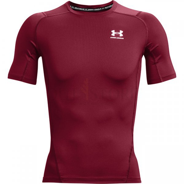 Under Armour Mens HeatGear Compression Short Sleeve - Cardinal - 2XL