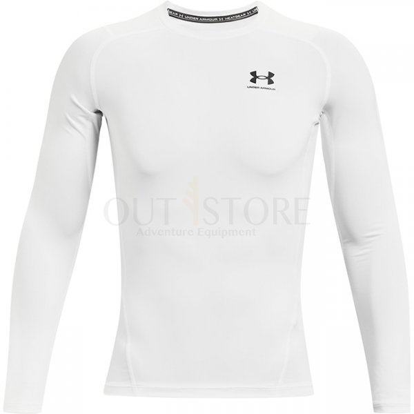 Under Armour Mens HeatGear Compression Long Sleeve - White - 3XL