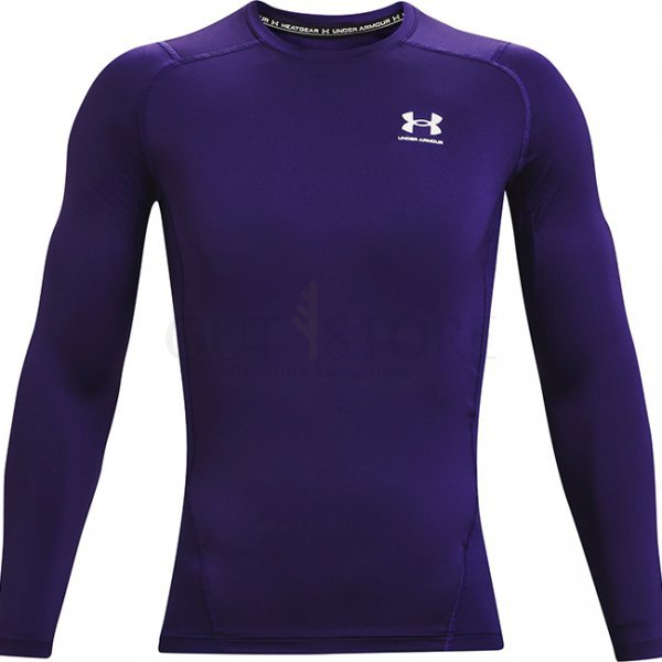 Under Armour Mens HeatGear Compression Long Sleeve - Purple - XL