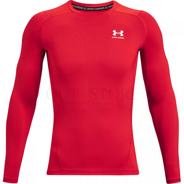 Under Armour Mens HeatGear Compression Long Sleeve - Red - L
