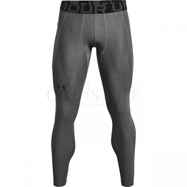 Under Armour Mens HeatGear Compression Leggings - Carbon Heather - L