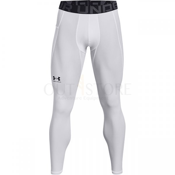 Under Armour Mens HeatGear Compression Leggings - White - M