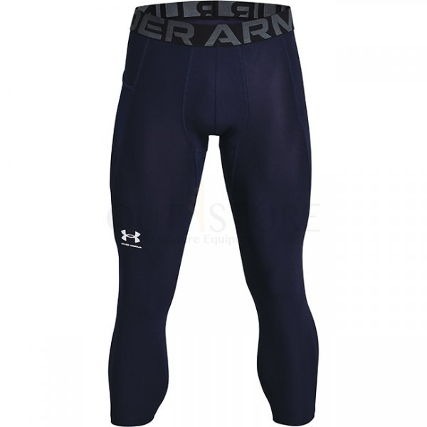 Under Armour Mens HeatGear Compression 3/4 Leggings - Navy Blue - S
