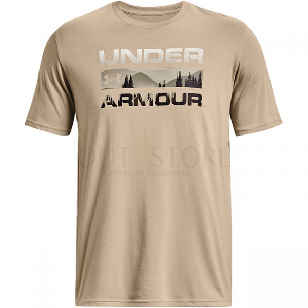 Under Armour Mens Stacked Logo Fill T-Shirt - City Khaki - 2XL