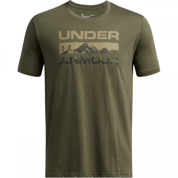 Under Armour Mens Stacked Logo Fill T-Shirt - Marine OD Green / Baroque Green - 2XL