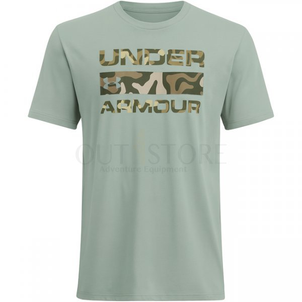Under Armour Mens Stacked Logo Fill T-Shirt - Silica Green / Olive - 2XL