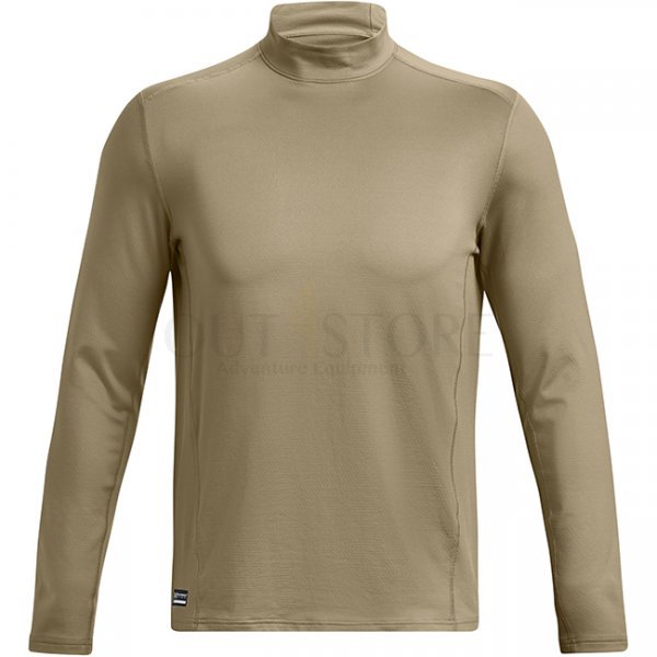 Under Armour Mens Tactical ColdGear Infrared Base Mock - Tan - XL