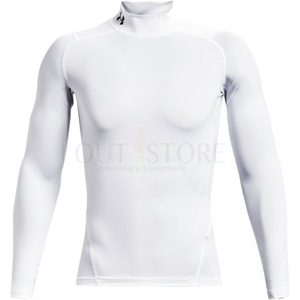 Under Armour Mens HeatGear Mock Long Sleeve - White - L