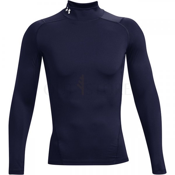 Under Armour Mens HeatGear Mock Long Sleeve - Navy Blue - M