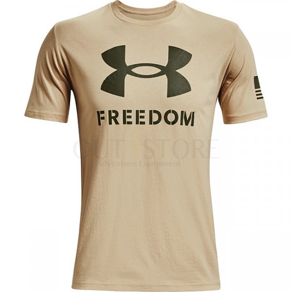 Under Armour Freedom Logo T-Shirt - Desert Sand - XL