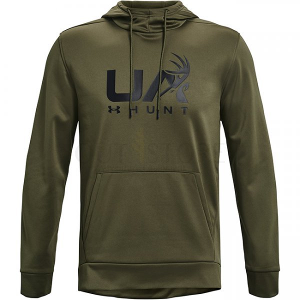 Under Armour Mens Armour Fleece Hunt Logo Hoodie - Marine OD Green - M