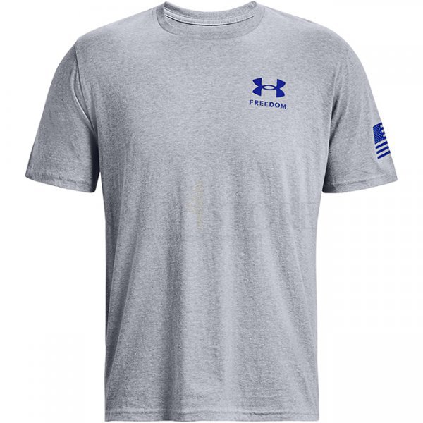 Under Armour Freedom Flag Gradient T-Shirt - Steel Light Heather - 2XL