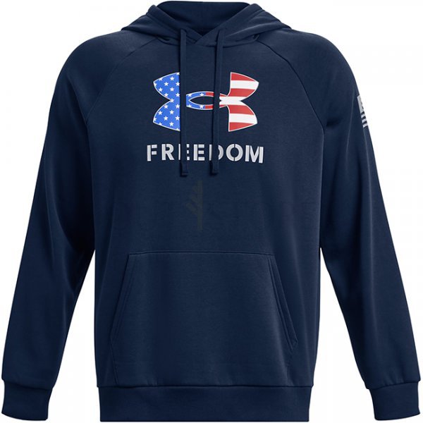 Under Armour Freedom Rival Fleece Big Flag Logo Hoodie - Academy - XL