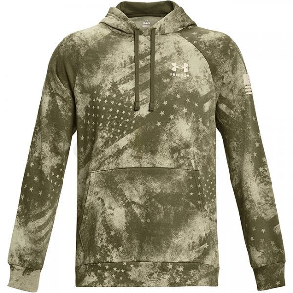 Under Armour Freedom Rival Fleece Amp Hoodie - Marine OD Green - L