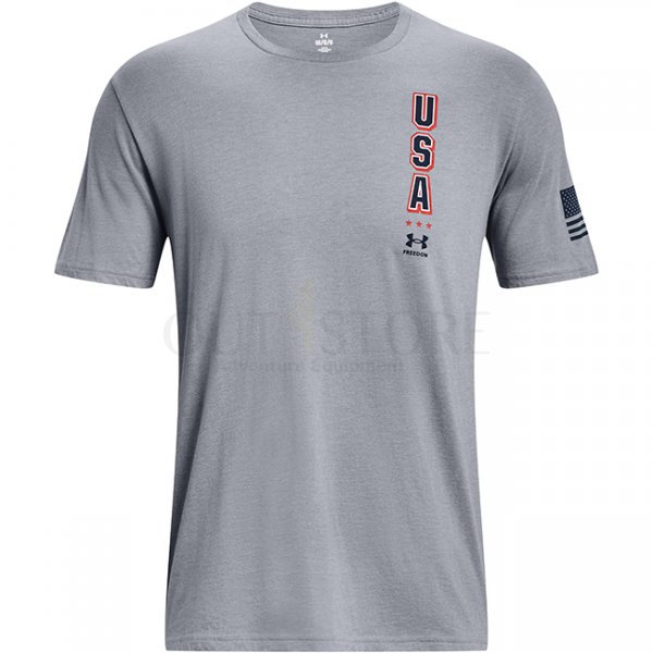 Under Armour Freedom Eagle T-Shirt - Steel Medium Heather - 2XL