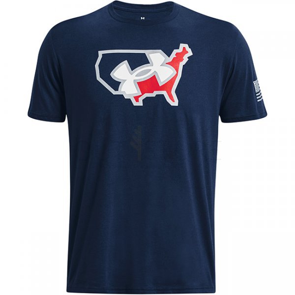 Under Armour Freedom Big Flag Logo Lockup T-Shirt - Academy - 2XL