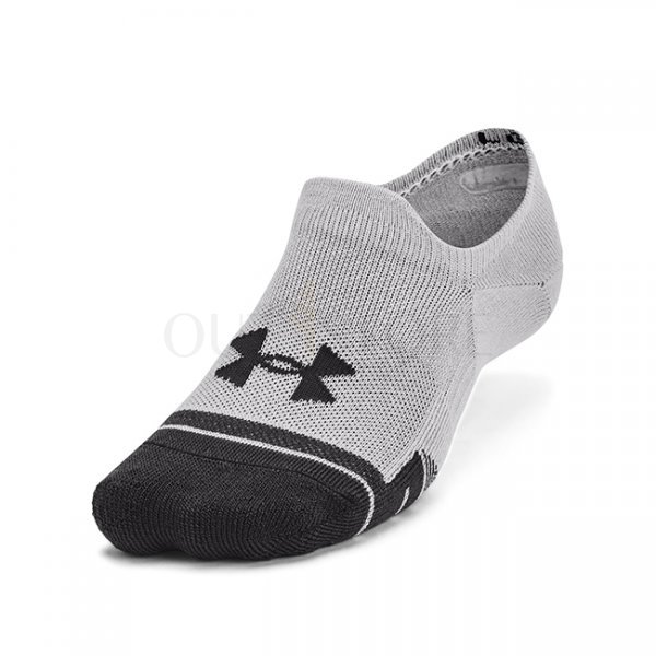Under Armour Performance Tech 3-Pack Ultra Low Socks - Mod Grey / White / Jet Grey - XL