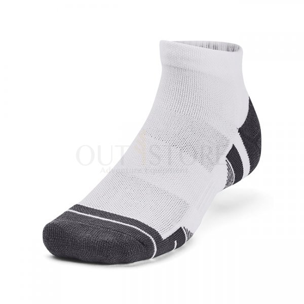 Under Armour Performance Tech 3-Pack Low Cut Socks - White / White / Jet Grey - L