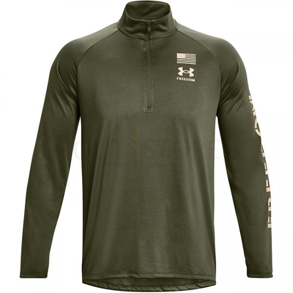 Under Armour Freedom Tech 1/2 Zip - Marine OD Green - 4XL