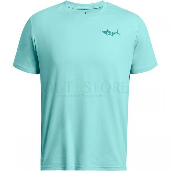 Under Armour Mens Marlin Short Sleeve - Radial Turquoise / Coastal Teal - 2XL