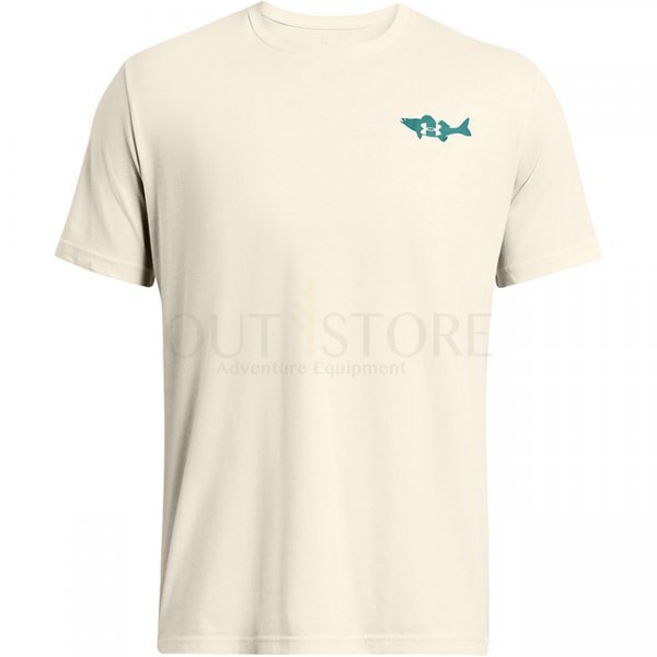 Under Armour Mens Walleye Short Sleeve - Summit White / Coastal Teal - 2XL