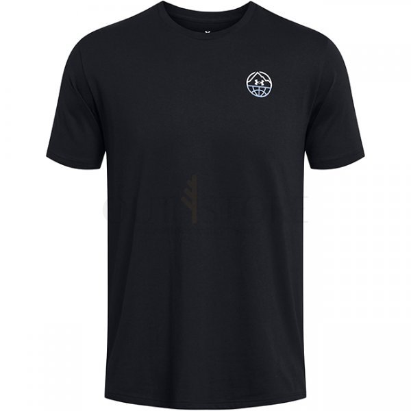 Under Armour Mens Outdoor Cube Short Sleeve - Black / Celeste - 2XL