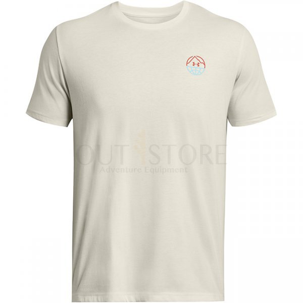 Under Armour Mens Outdoor Cube Short Sleeve - White Quart / Sky Blue - 2XL