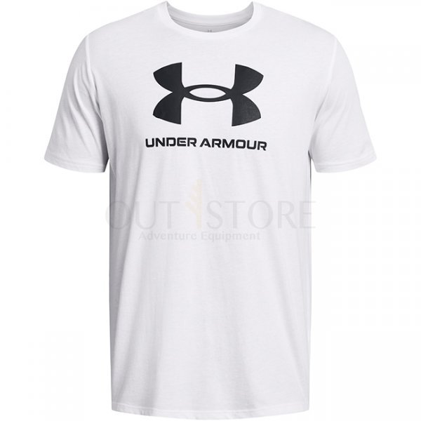 Under Armour Mens Sportstyle Logo Short Sleeve - White / Black - 2XL