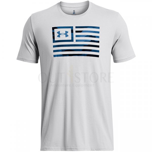 Under Armour Mens Freedom Flag Printed T-Shirt - Mod Grey - 2XL