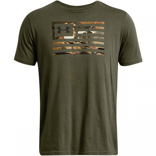 Under Armour Mens Freedom Flag Printed T-Shirt - Marine OD Green - 2XL