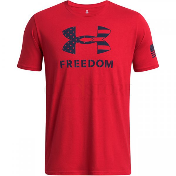 Under Armour Mens Freedom Logo T-Shirt - Red - 2XL