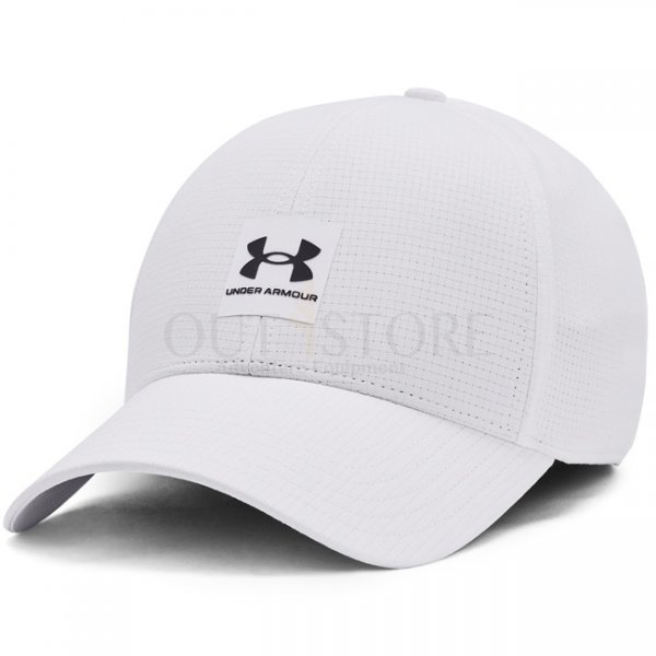 Under Armour Mens ArmourVent Stretch Fit Cap - White / Grey - L/XL