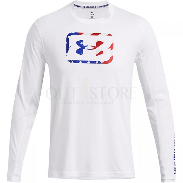 Under Armour Mens Fish Pro Freedom Long Sleeve - White - 3XL