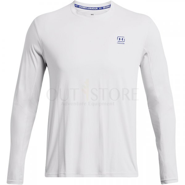 Under Armour Mens Fish Pro Freedom Back Shirt - Halo Grey - 2XL