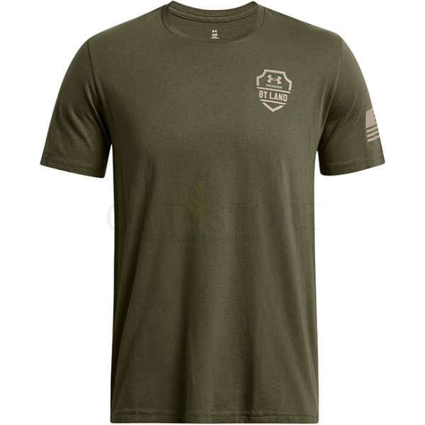 Under Armour Mens Freedom By Land T-Shirt - OD Green - 2XL