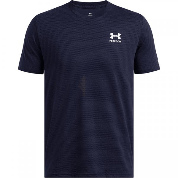 Under Armour Mens Freedom Veterans Day T-Shirt - Navy Blue / White - 2XL