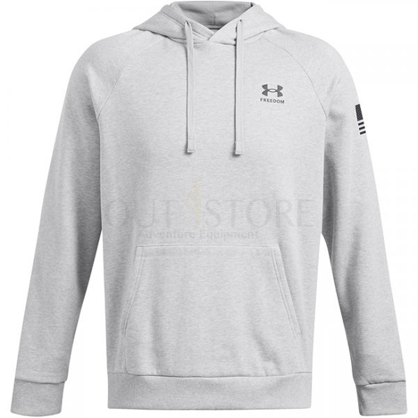 Under Armour Mens Freedom Flag Hoodie - Mod Grey Light Heather / Black - 3XL
