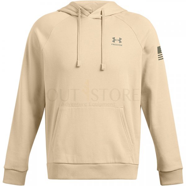 Under Armour Mens Freedom Flag Hoodie - Desert Sand / Olive - 2XL