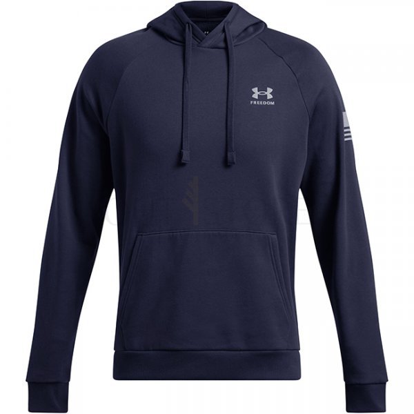 Under Armour Mens Freedom Flag Hoodie - Navy Blue / Steel - L