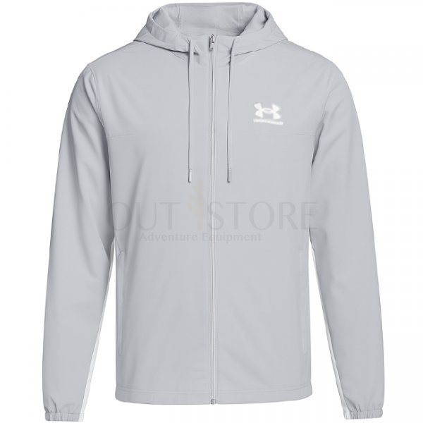 Under Armour Rival Woven Windbreaker - Mod Grey / Mod Grey / White - 3XL