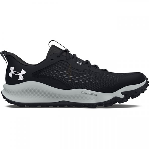 Under Armour Mens Charged Maven Trail Running Shoes - Black / Mod Grey / White - 8