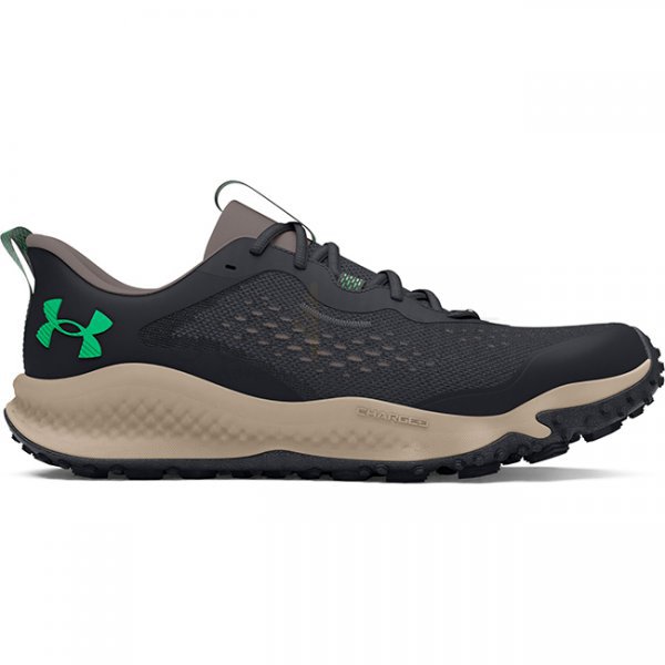 Under Armour Mens Charged Maven Trail Running Shoes - Black / Fresh Clay / Vapor Green - 11.5