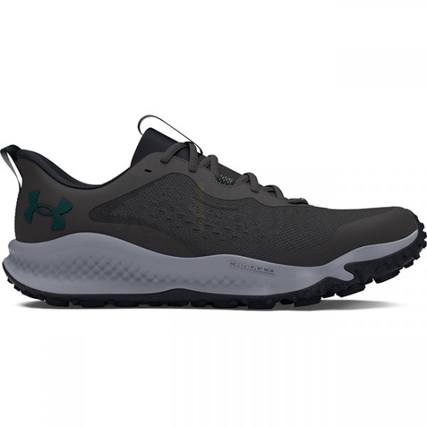 Under Armour Mens Charged Maven Trail Running Shoes - Castlerock / Black / Hydro Teal - 11